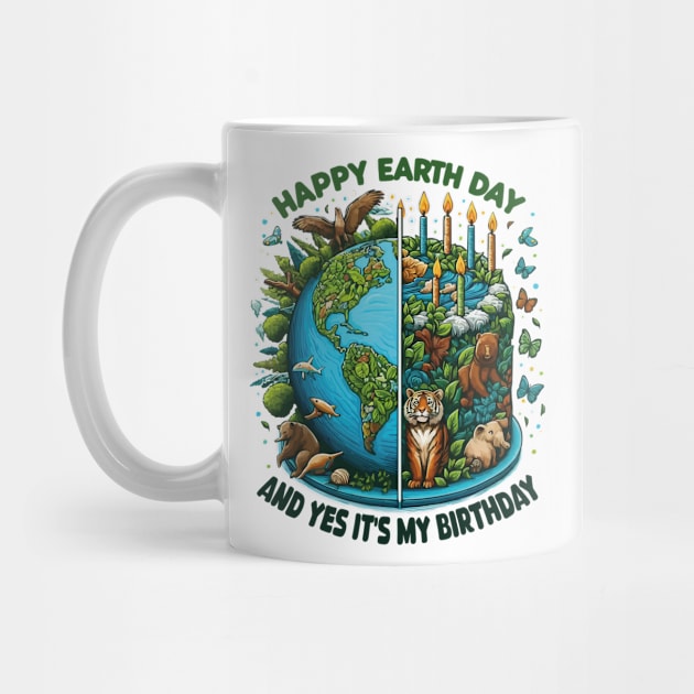 Happy Earth Day It's My Birthday Funny Earth Day 2024 Retro by JUST PINK